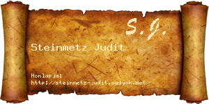 Steinmetz Judit névjegykártya